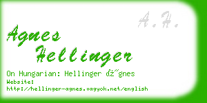 agnes hellinger business card